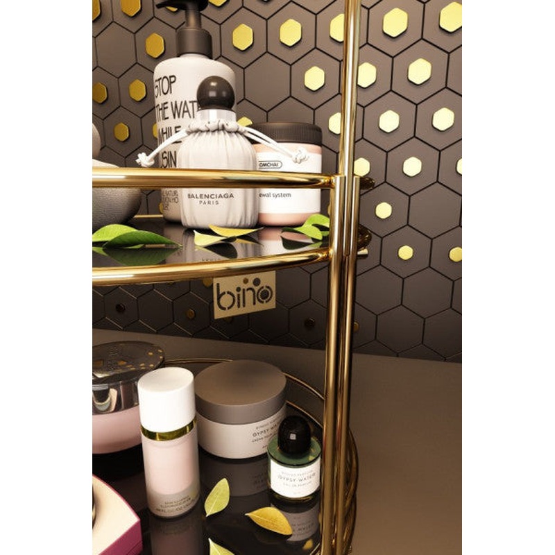 Bino Bathroom Organizer Organizer Jewelry Cosmetic Towel Rack Stand 2 Tiers 40Cm