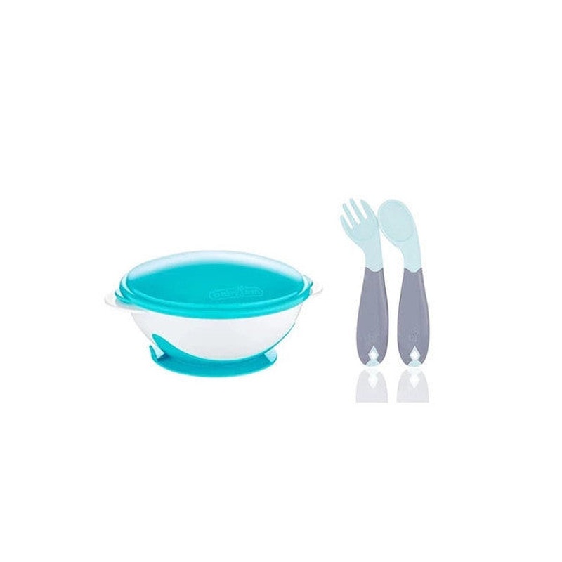 Babyjem Vacuum Food Plate And Cutlery Set