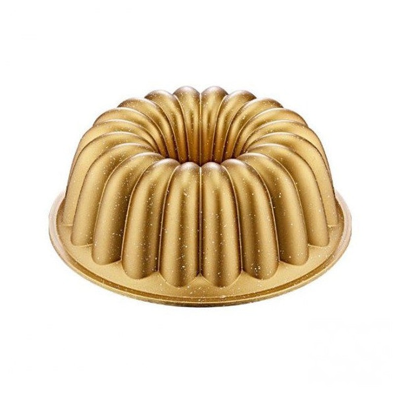 Oms 25 Cm Cast Granite Sliced cake Mold Gold 3288