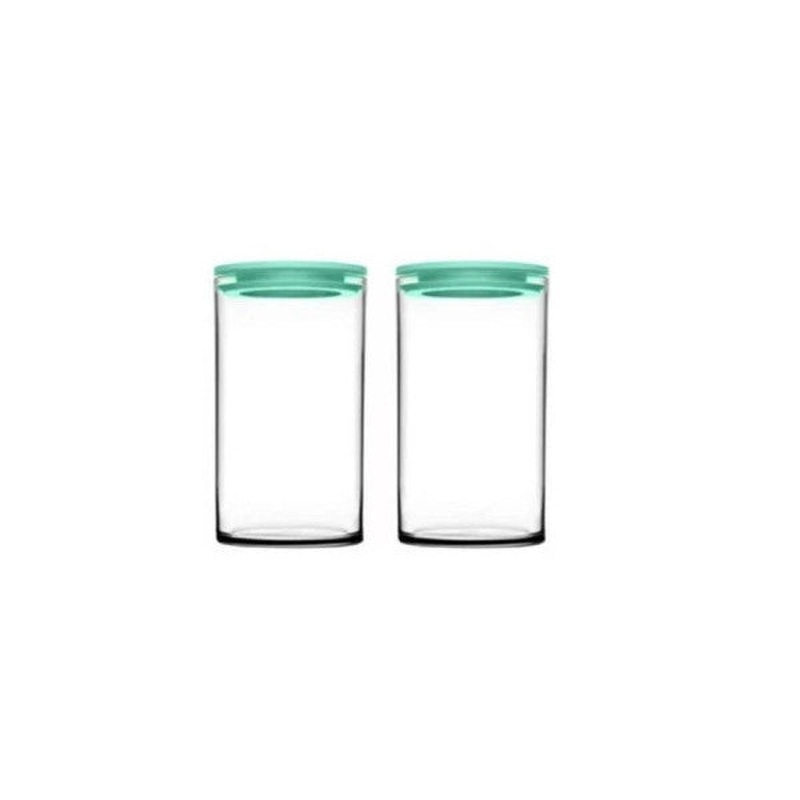 Paabahe 43736D Breakfast 2-Pack Jar 730 Cc Green Lid