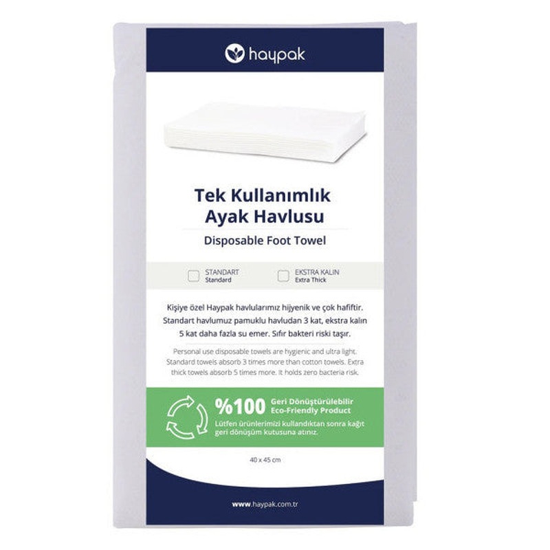 Disposable Foot Towel Extra Thick - 50 Pieces