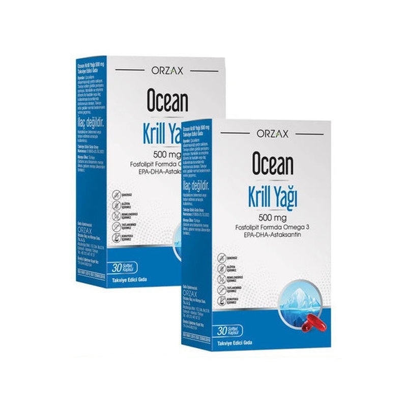 Krill Oil 500 Mg 30 Capsules 2 Pieces