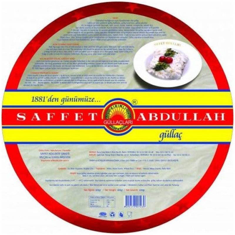 Saffet Abdullah Glla Tray Packaging 400 Gr 2 Pieces