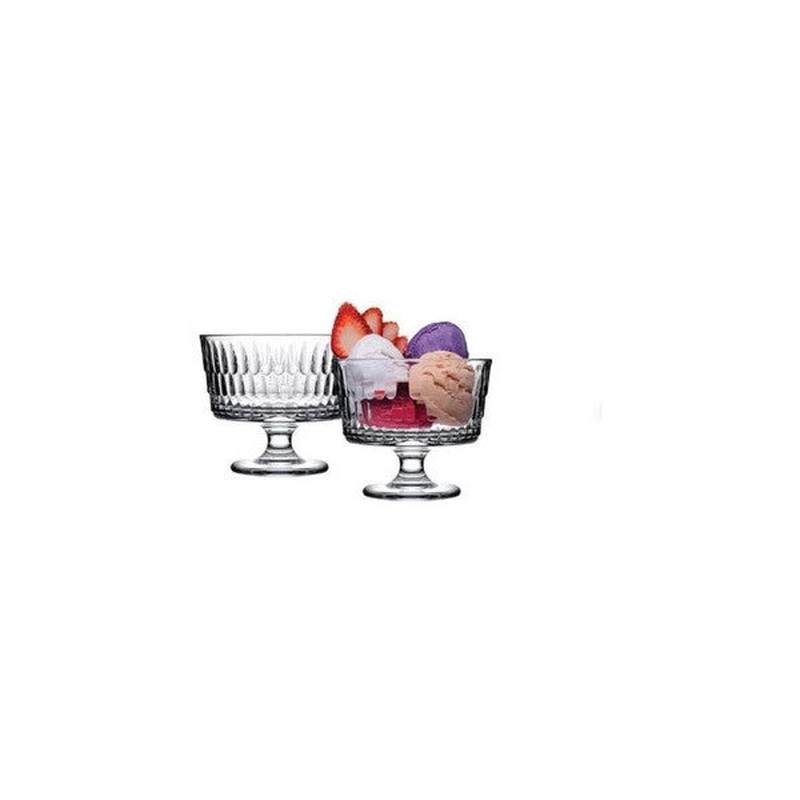 Paabahe 51809 Rain Ice Cream Footed Presentation Bowl 240 Cc 6 Pieces