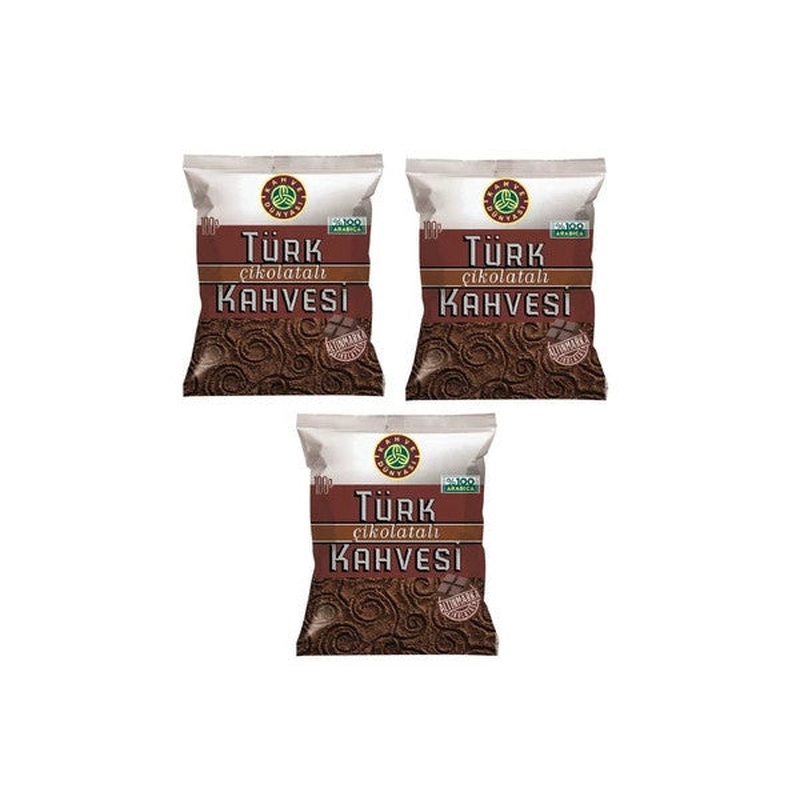 Coffee World Chocolate Turkish Coffee 3 Pieces 100Gr