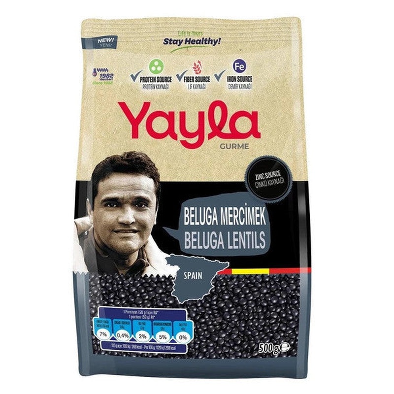 Yayla Gurme Beluga Lentils 500 Gr X 8 Pieces