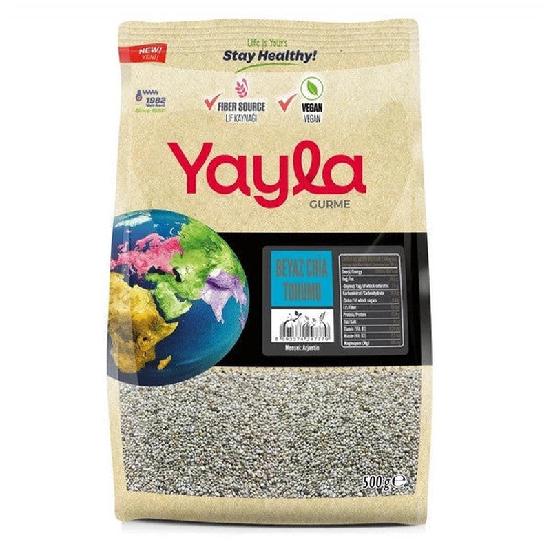 Yayla Gurme White Chia Seeds 500 Gr