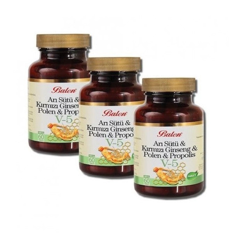 Balen V5 Royal Jelly Ginseng Propolis Pollen 3 Pieces