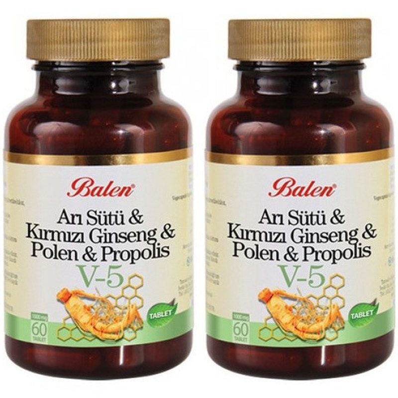 Balen (V5) Royal Jelly & Red Ginseng & Pollen & Propolis Tablet X 2 Pieces