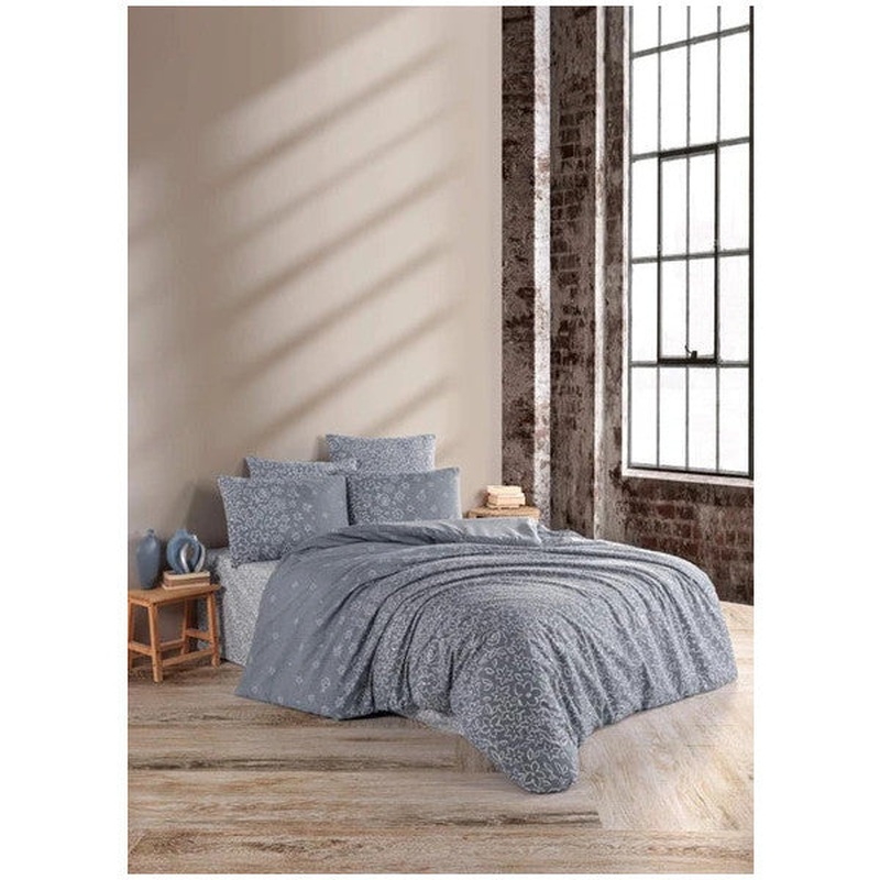 Bedspread World Ranforce Double Bedspread Set Delicate Grey