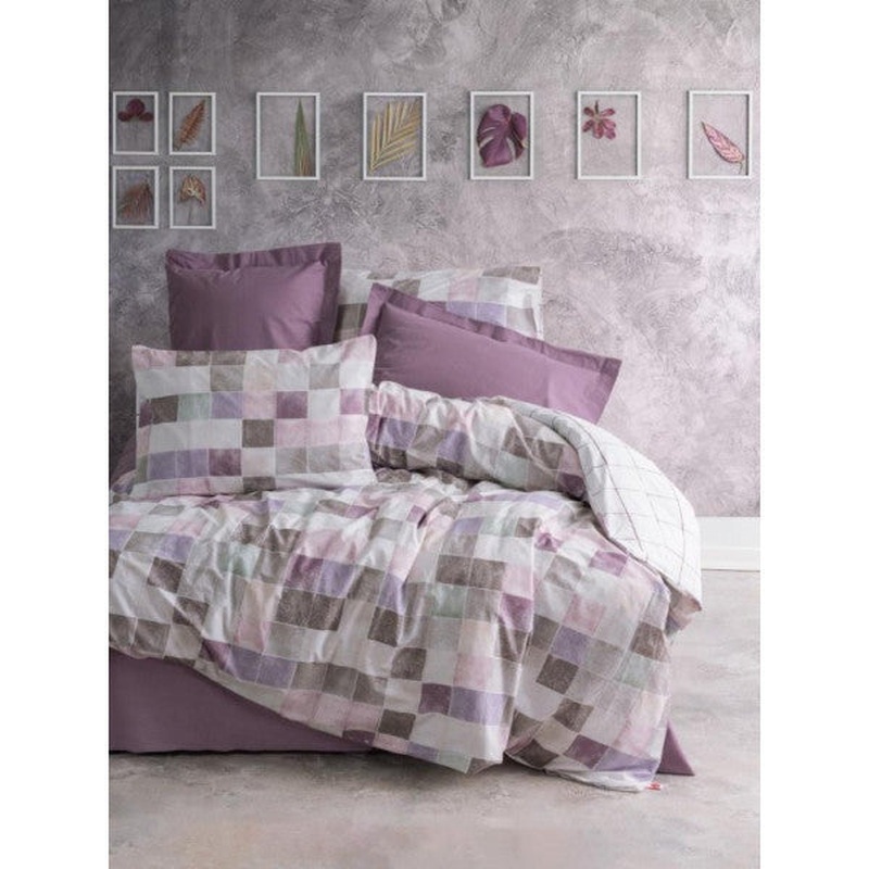 Cotton Box Minimal Double Duvet Cover Set Maro Rose