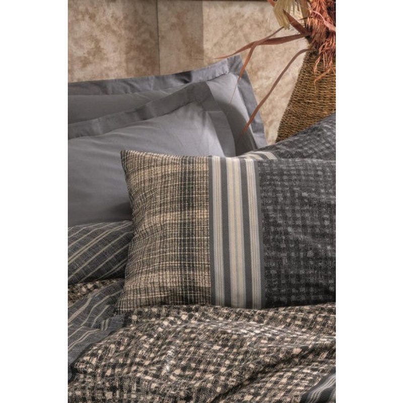 Cotton Box Toprak Double Duvet Cover Set Timbre Anthracite