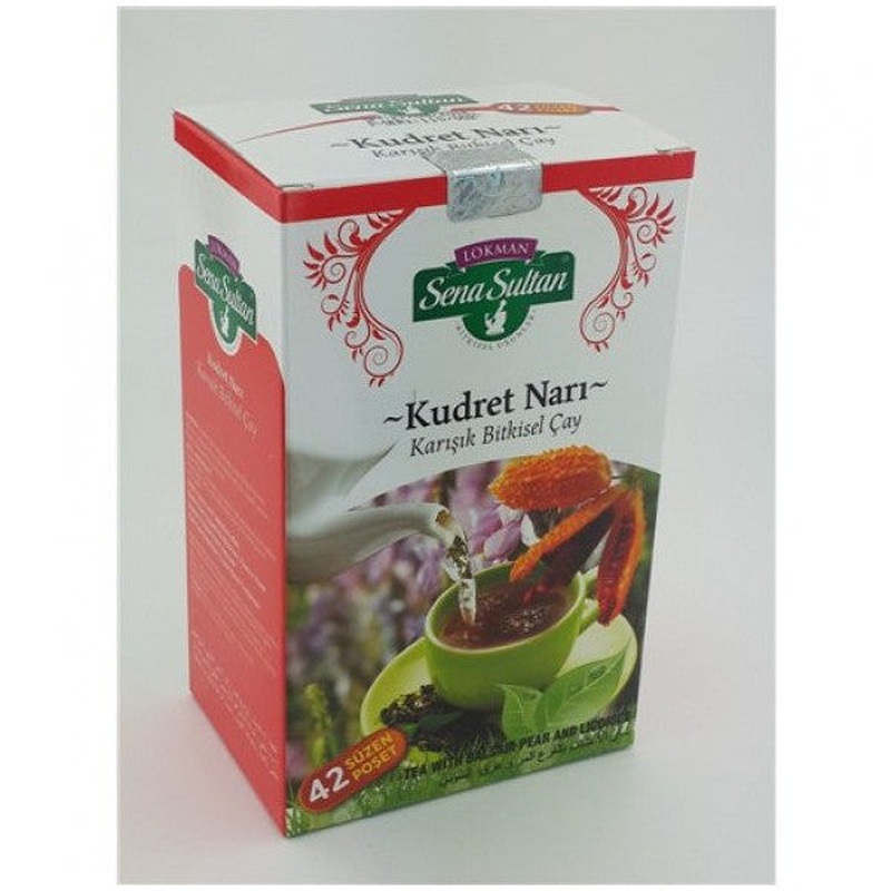 Lokman Sena Sultan Kudret Pomegranate Licorice Mixed Tea (84 Gr.) 42 Litres Filter Bag