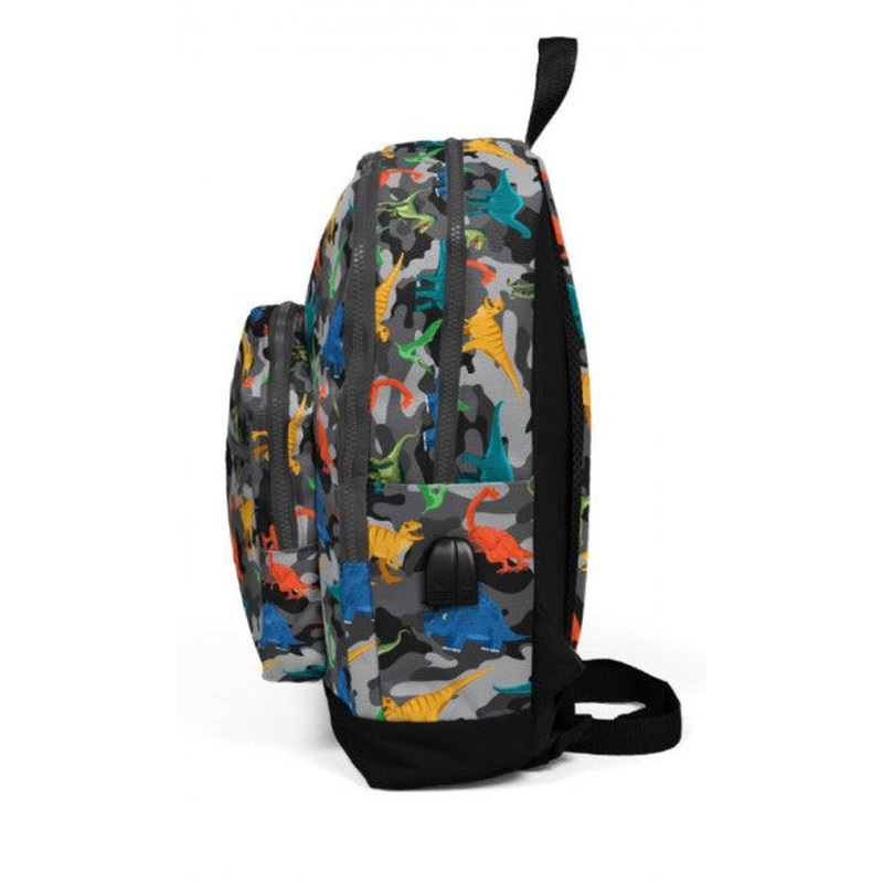 Coral High Kids Four-Eyed Boy Primary School Bag - Dinosaur Camouflage Pattern- With Usb+Aux Socket