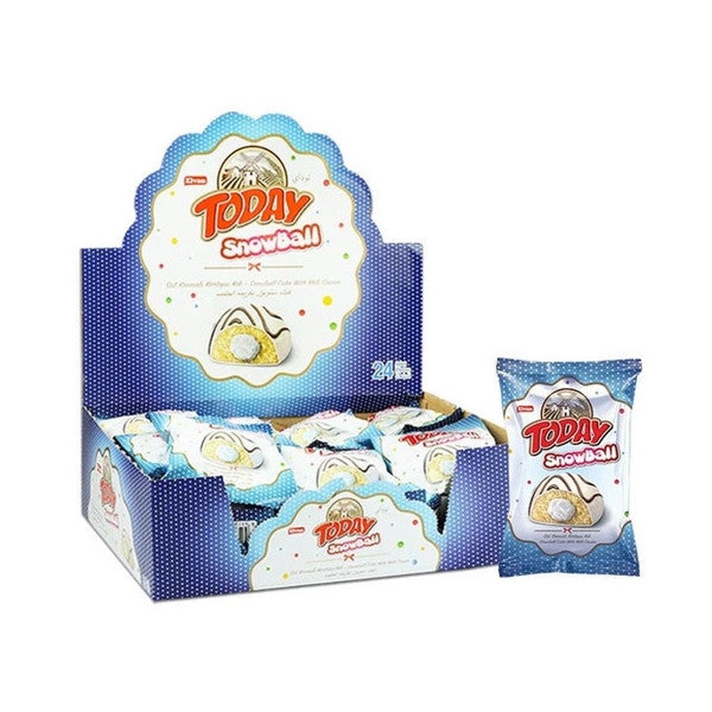 Today Snowball Milk Cake 35 Gr. 24 Pieces (1 Box)