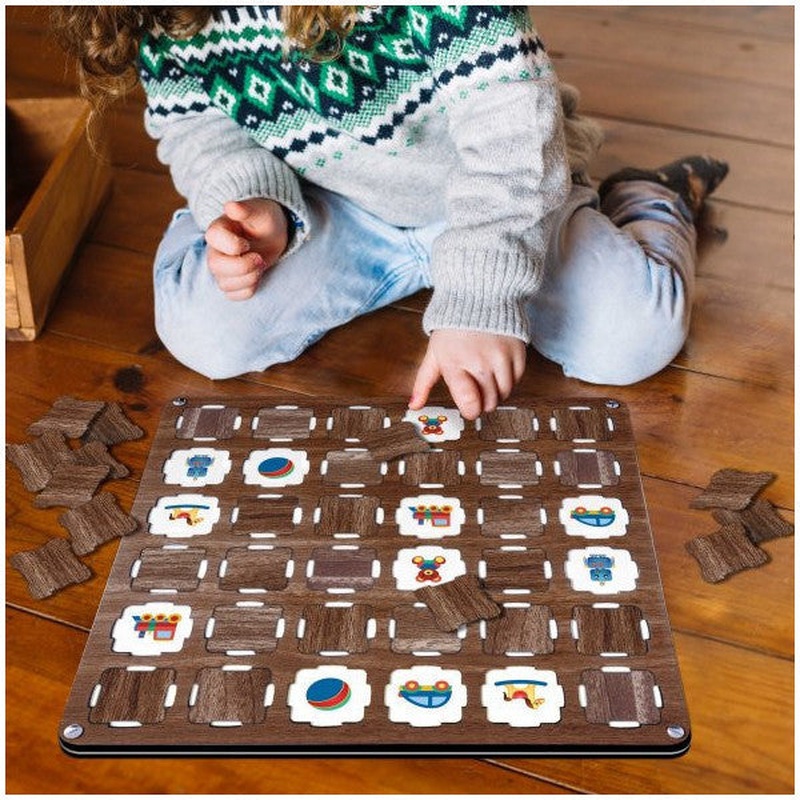 Coffee Wooden Mdf Matching Memory Game 34X34