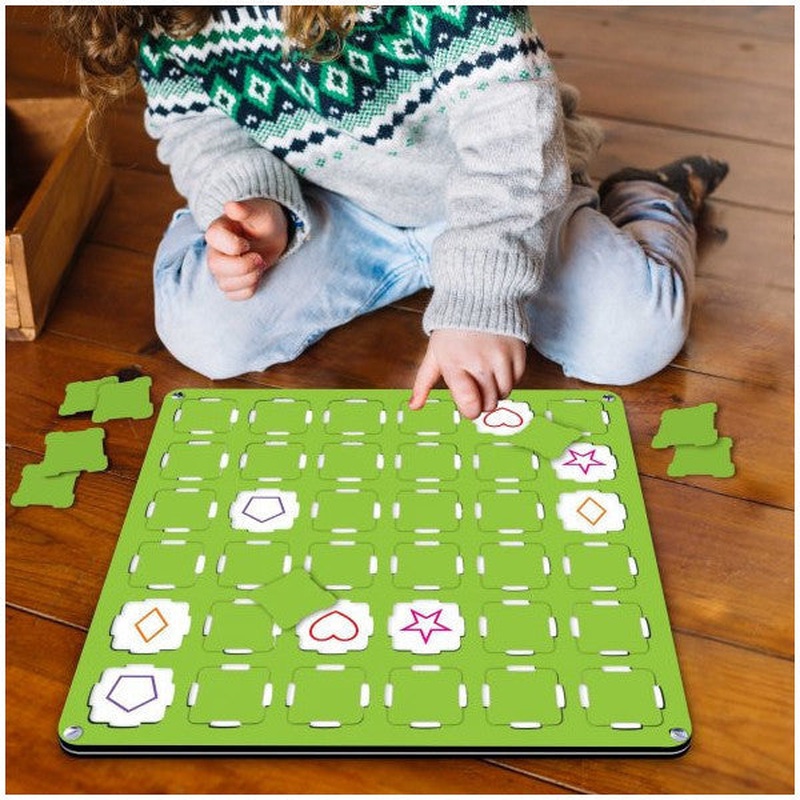 Green Wooden Mdf Matching Memory Game 34X34