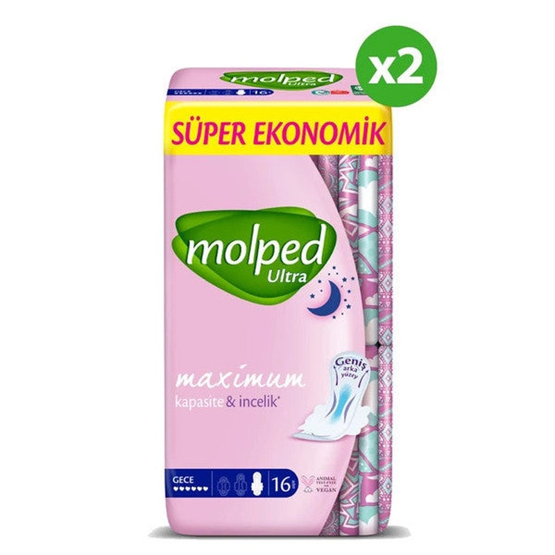 Molped Ultra Super Economic Night Sanitary Pad 32 Pcs