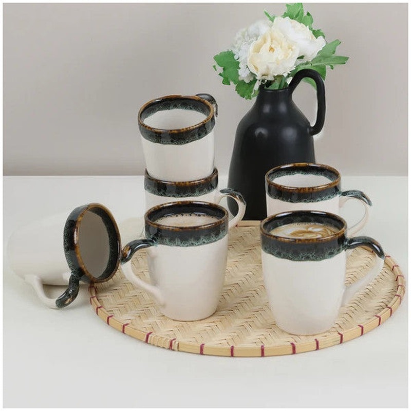 Keramika Cobalt Wave Alpha Mug 11 Cm 6 Adet Q78