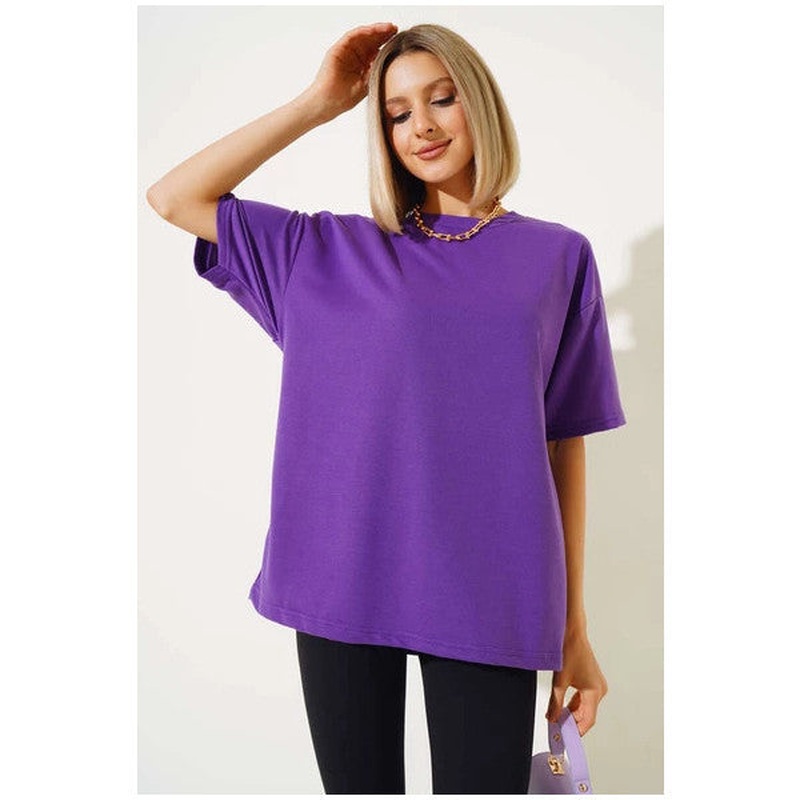Oversize Basic T-Shirt Purple