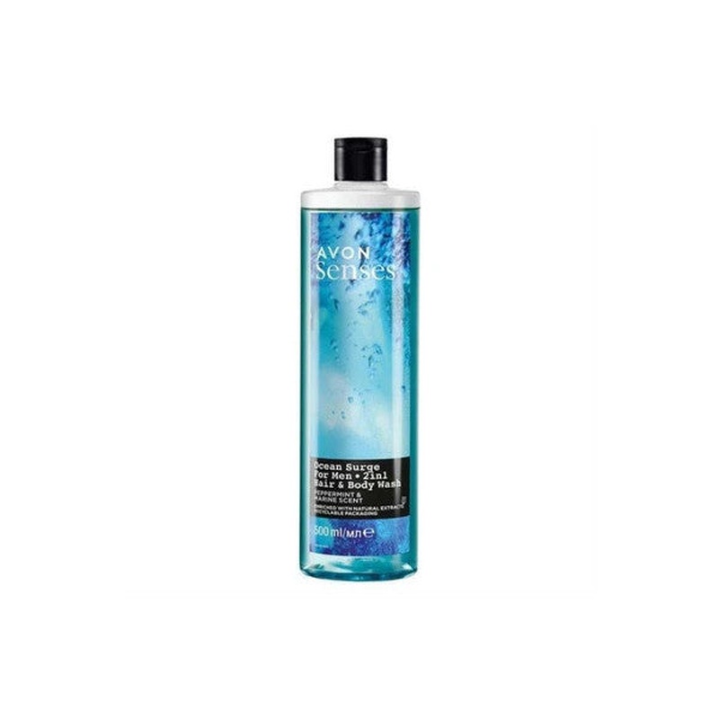 Avon Senses Ocean Surge 2 in 1 Hair And Body Shampoo For Men 500 Ml
