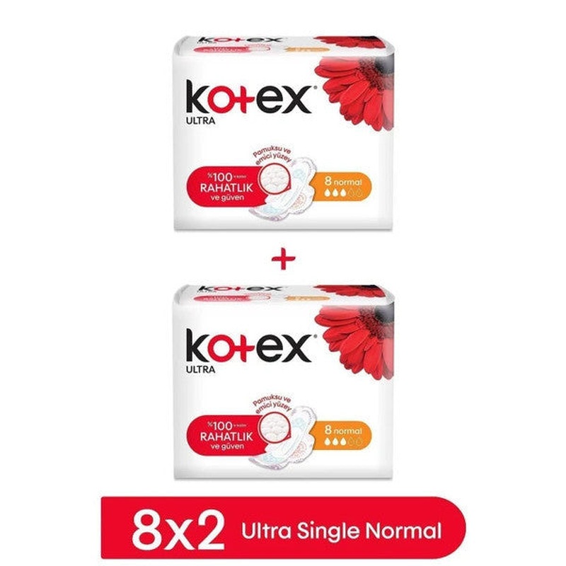 Kotex Ultra Single Normal Ped 8 Pcs X 2