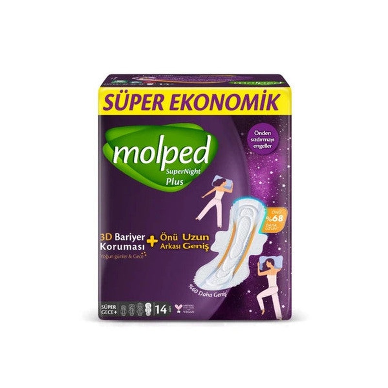 Molped Supernight 3D Barrier Front Long Back Wide Super Night 14 Piece