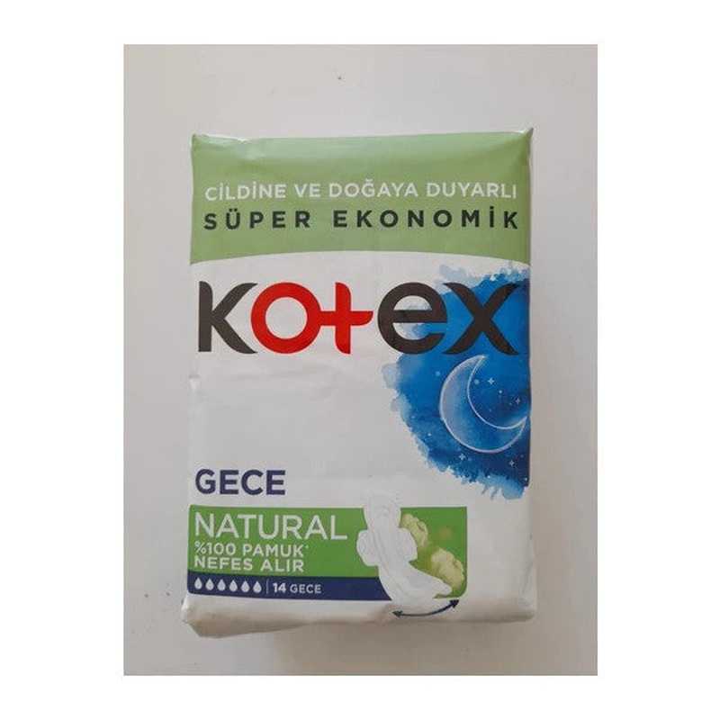 Kotex Sanitary Pad Natural Night 14 Pcs