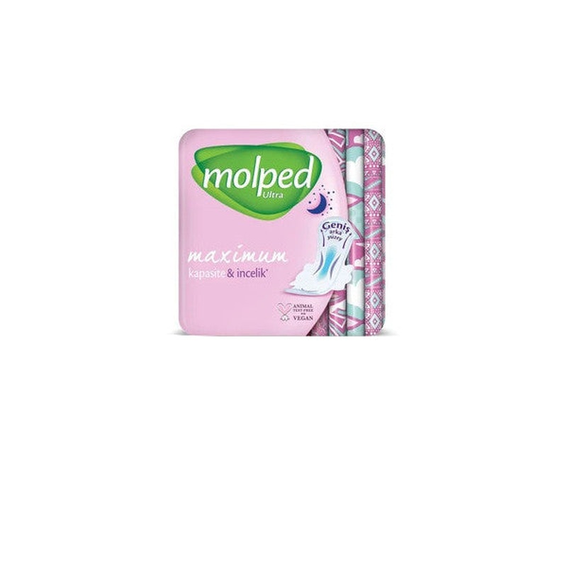Molped Ultra Sanitary Pad Anatomical Night Super Economic 16 X 2 Pcs