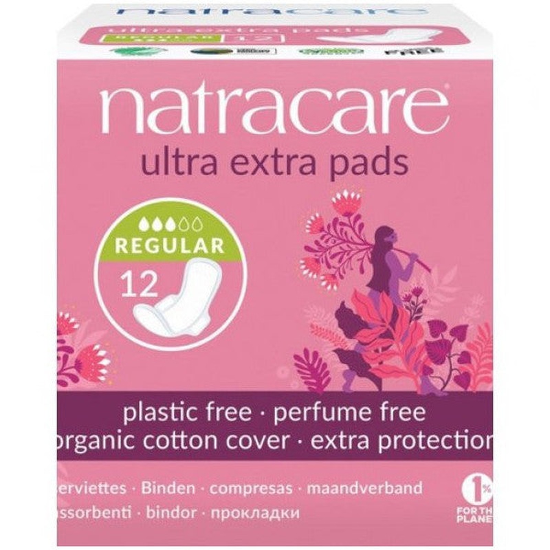 Natracare Ultra Extra Winged, Normal Size 12 Piece Sanitary Pads