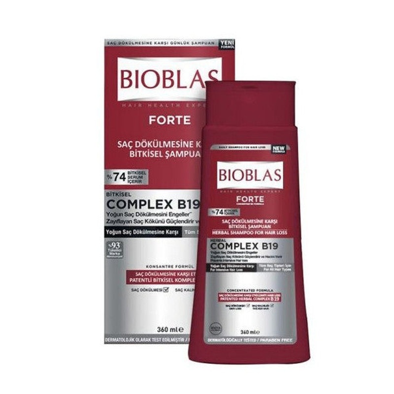 Bioblas Forte Complex B19 Herbal Shampoo Against Intense Hair Loss 360 Ml