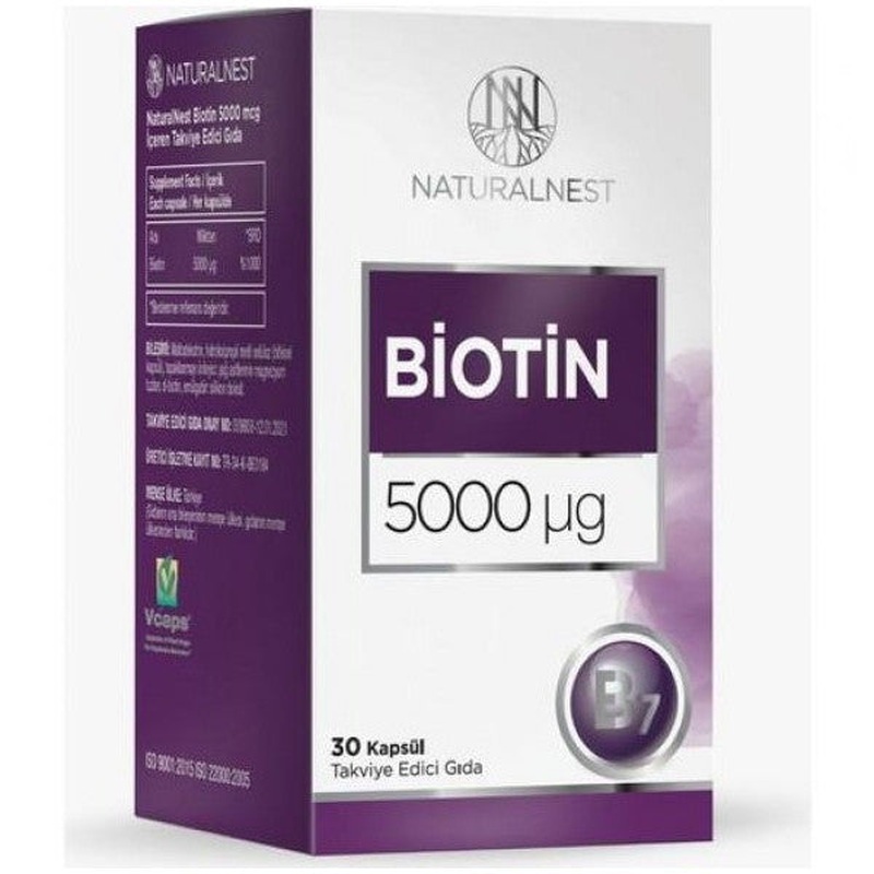 Naturalnest Biotin 5000 g 30 Capsules