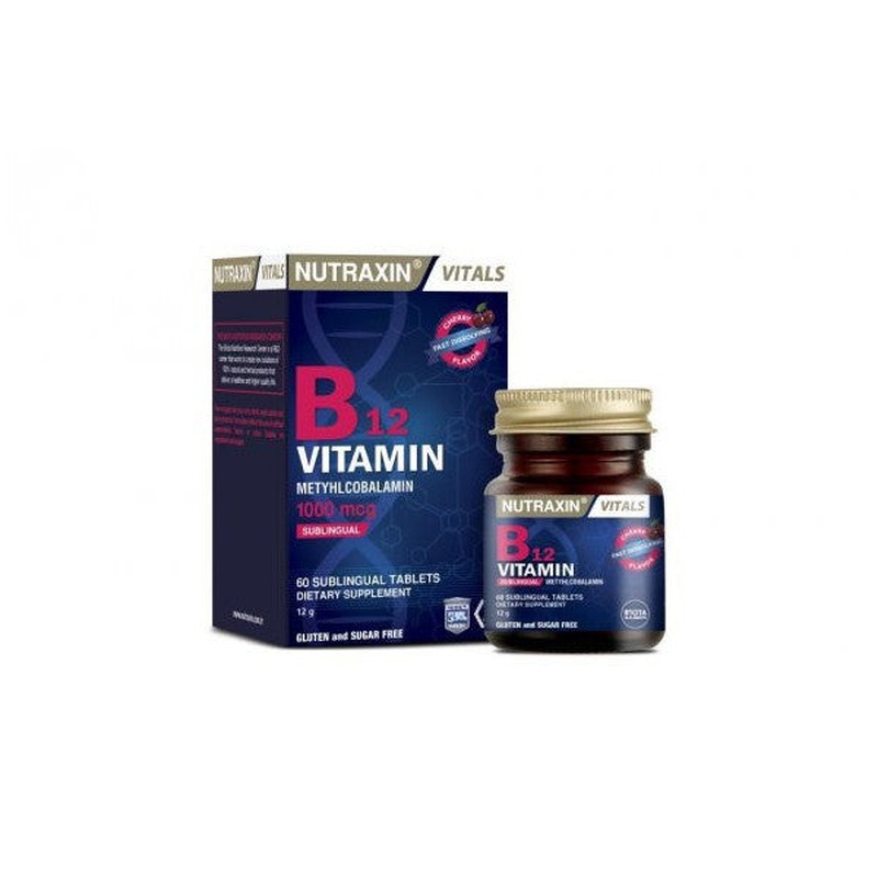 Nutraxin B12 Vitamin 1000 Mcg 60 Sublingual Tablet