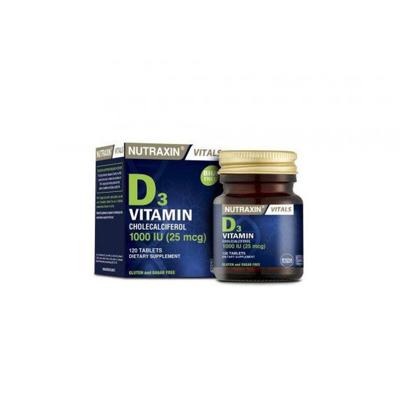 Nutraxin D3 Vitamin 1000 Iu 120 Tablets