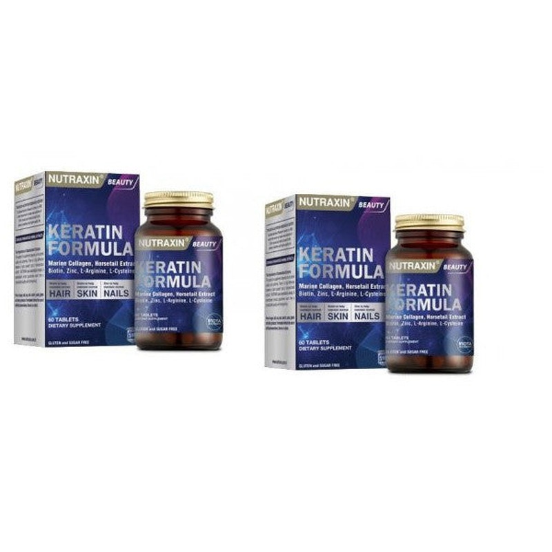 Nutraxin Keratin Formula 60 Tablets X 2 Pieces