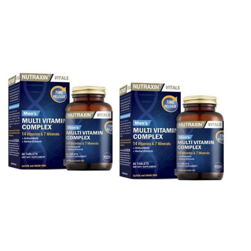 Nutraxin Mens Multivitamin Complex 60 Tablets X 2 Pieces