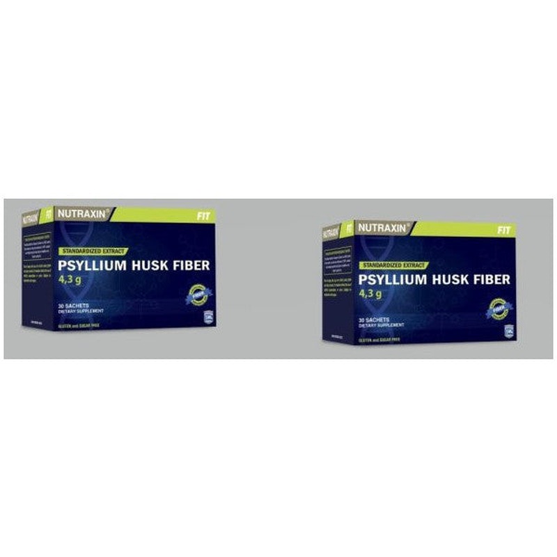 Nutraxin Psyllium Husk Fiber 4 Gx 30 Sachets X 2 Boxes