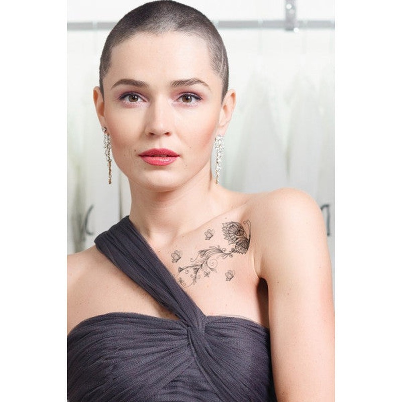 Butterfly And Birds Temporary Tattoo, Temporary Tattoo, Body Tattoo, Arm Wrist Tattoo, Neck Tattoo, Back Tattoo