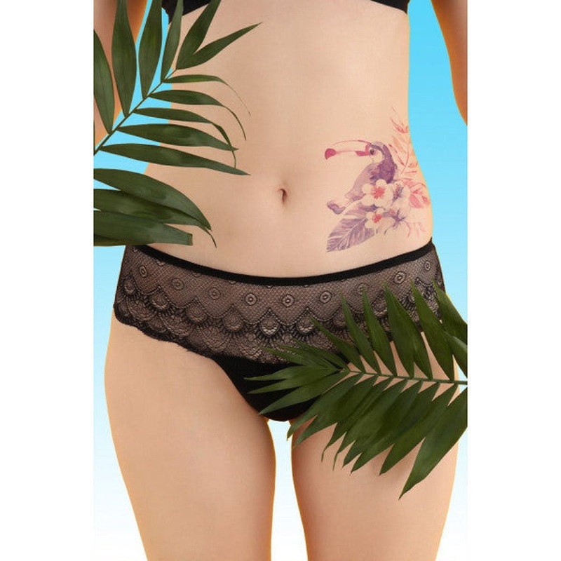 Parrot, Flamingo Temporary Tattoo, Temporary Tattoo, Body Tattoo, Arm Wrist Tattoo, Neck Tattoo, Back Tattoo