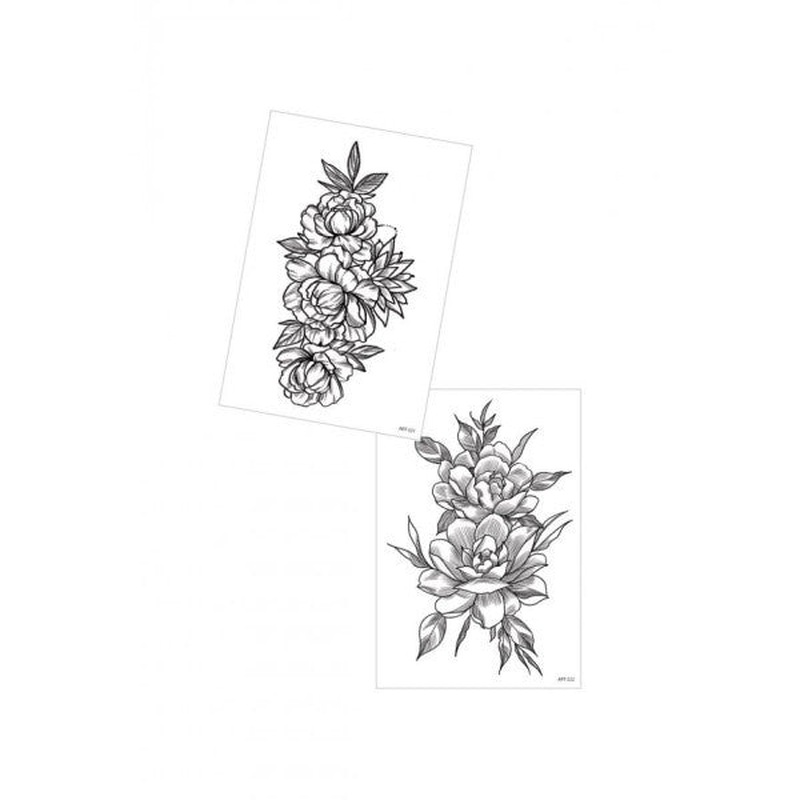 2 Piece Temporary Tattoo Set, Body Tattoo, Arm Wrist Tattoo, Neck Tattoo