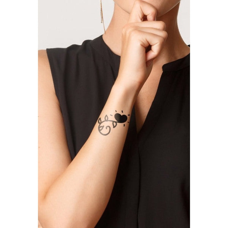 Heart Temporary Tattoo, Body Tattoo, Arm Wrist Tattoo, Neck Tattoo