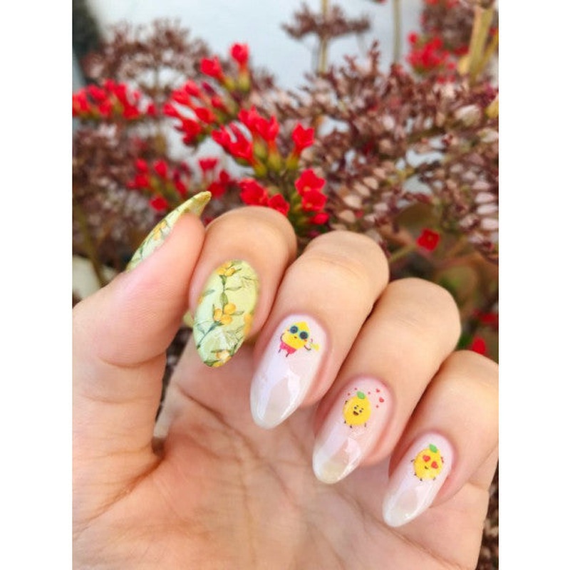 Mini Lemons Nail Tattoo, Nail Tattoo, Nail Art, Nail Sticker