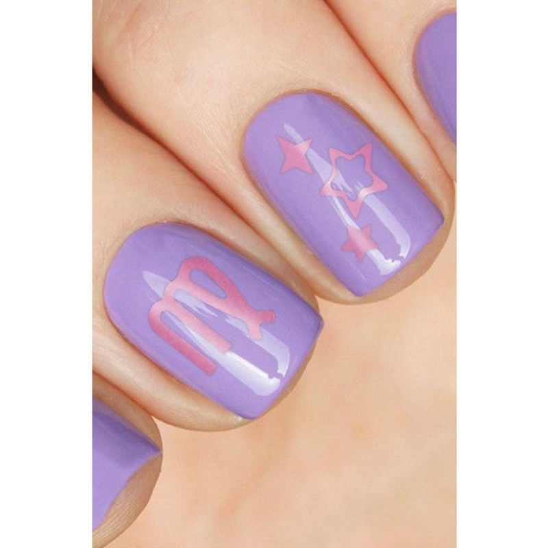 Zodiac Signs Metallic Nail Sticker, Nail Sticker, Nail Art