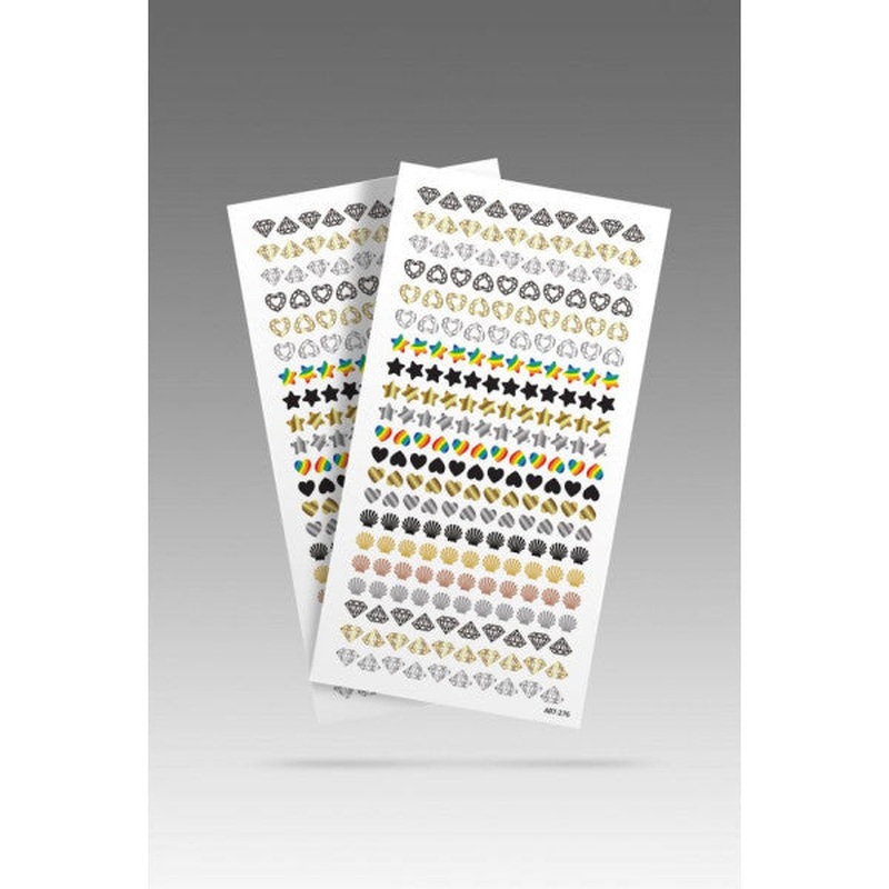 2 Shapes Nail Tattoo, Nail Tattoo, Nail Art, Nail Sticker