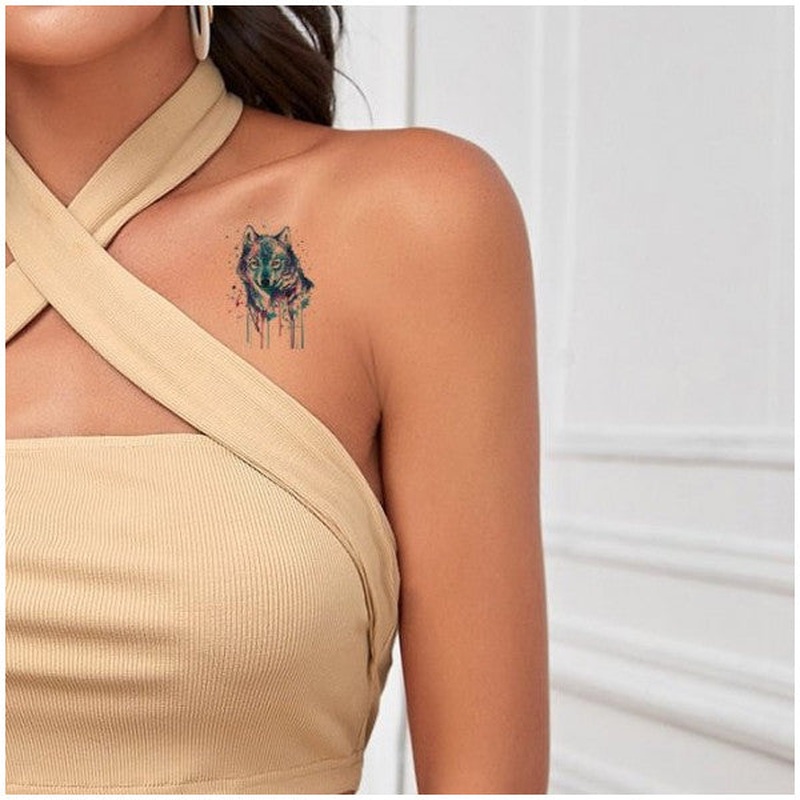 Animals-2 Temporary Tattoo,temporary Tattoo 15.5X16Cm,body Tattoo,arm Wrist Tattoo,neck Tattoo,back Tattoo