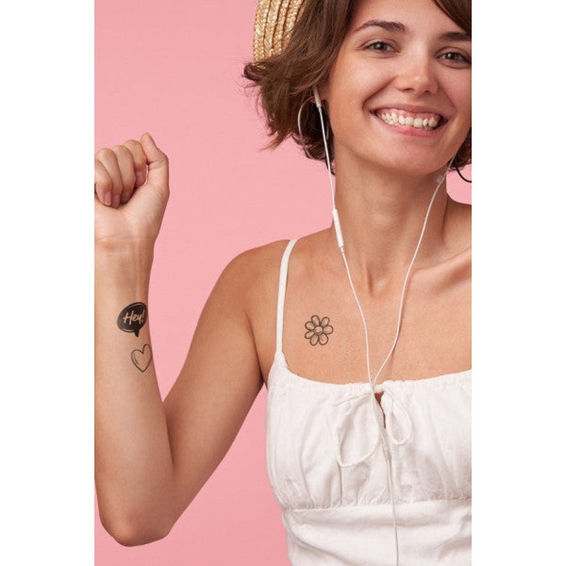 Minimal Temporary Tattoo, Temporary Tattoo, Body Tattoo, Arm Wrist Tattoo, Neck Tattoo, Back Tattoo