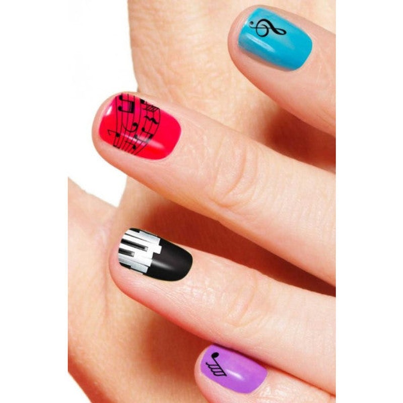 Note Nail Tattoo,nail Tattoo,nail Art,nail Sticker