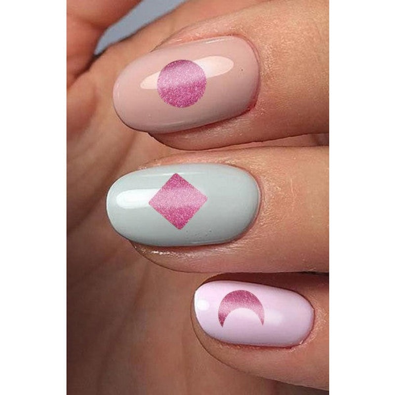 Shape Metallic Nail Sticker, Nail Sticker, Nail Art