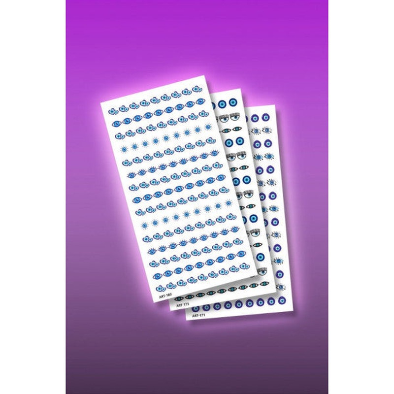 3 Piece Nail Tattoo Set, Nail Art