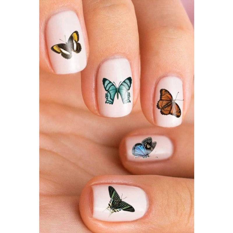 Butterfly Nail Tattoo, Nail Tattoo, Nail Art, Nail Sticker